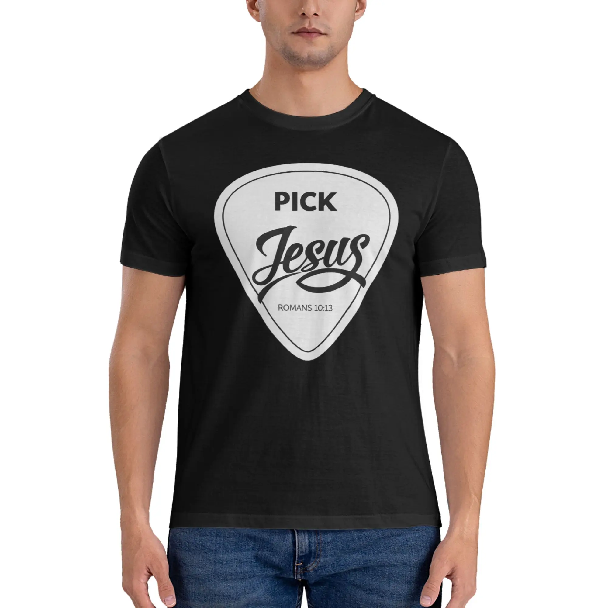 

100% Cotton Pick Jesus Romans 1013 T-Shirt Men's Oversized T Shirt Men O-Neck Summer Shirts Tops S-6XL