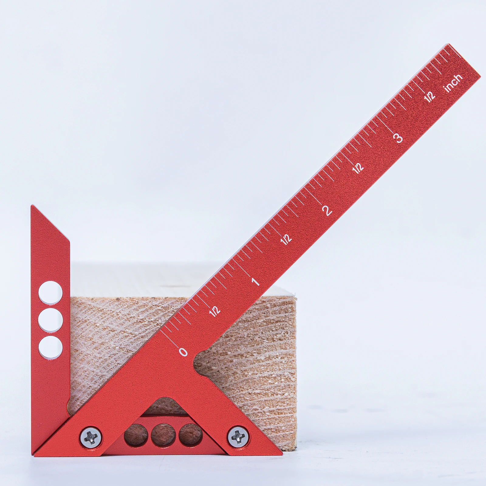 مركز مكتشف النجارة مربع 45/90 درجة الزاوية اليمنى خط قياس الألومنيوم مركز الكاتب نجار حاكم أداة قياس الخشب