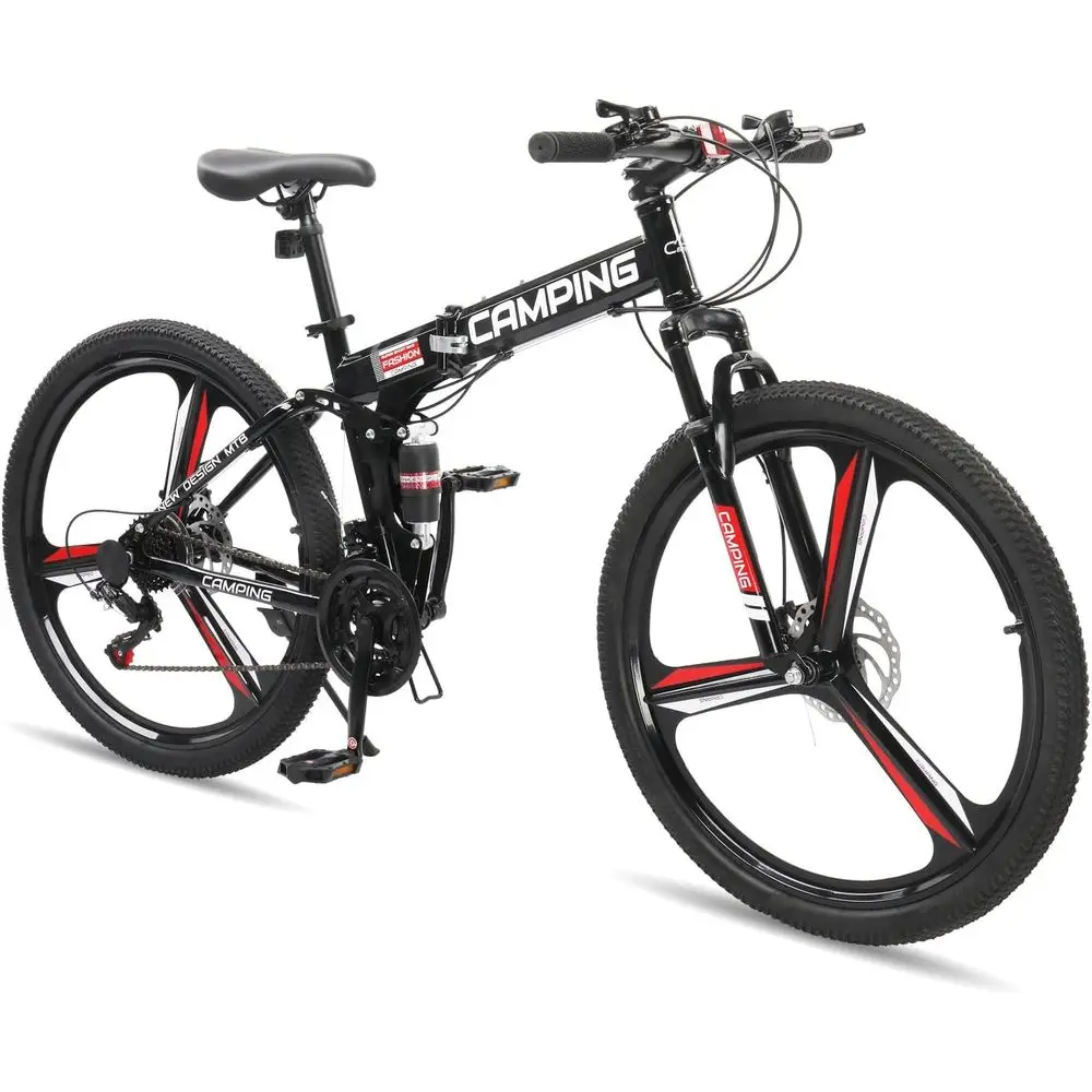 

26 Dual Suspension 21-Speed Mountain Bike with Mechanical Disc Brakes and Ergonomic Cushioning