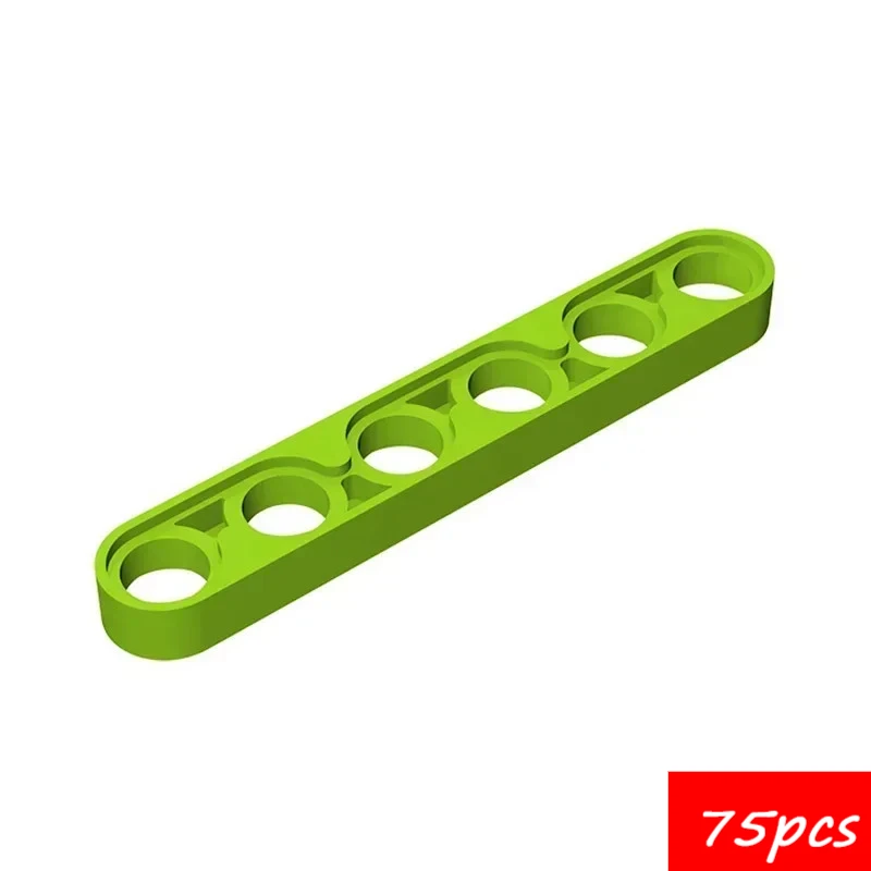 75PCS High-Tech Montieren Partikel 32063 1x6 Mit Loch Arm (Dünne) Bausteine Kit Austauschbare teil Spielzeug Für Kinder Geschenke