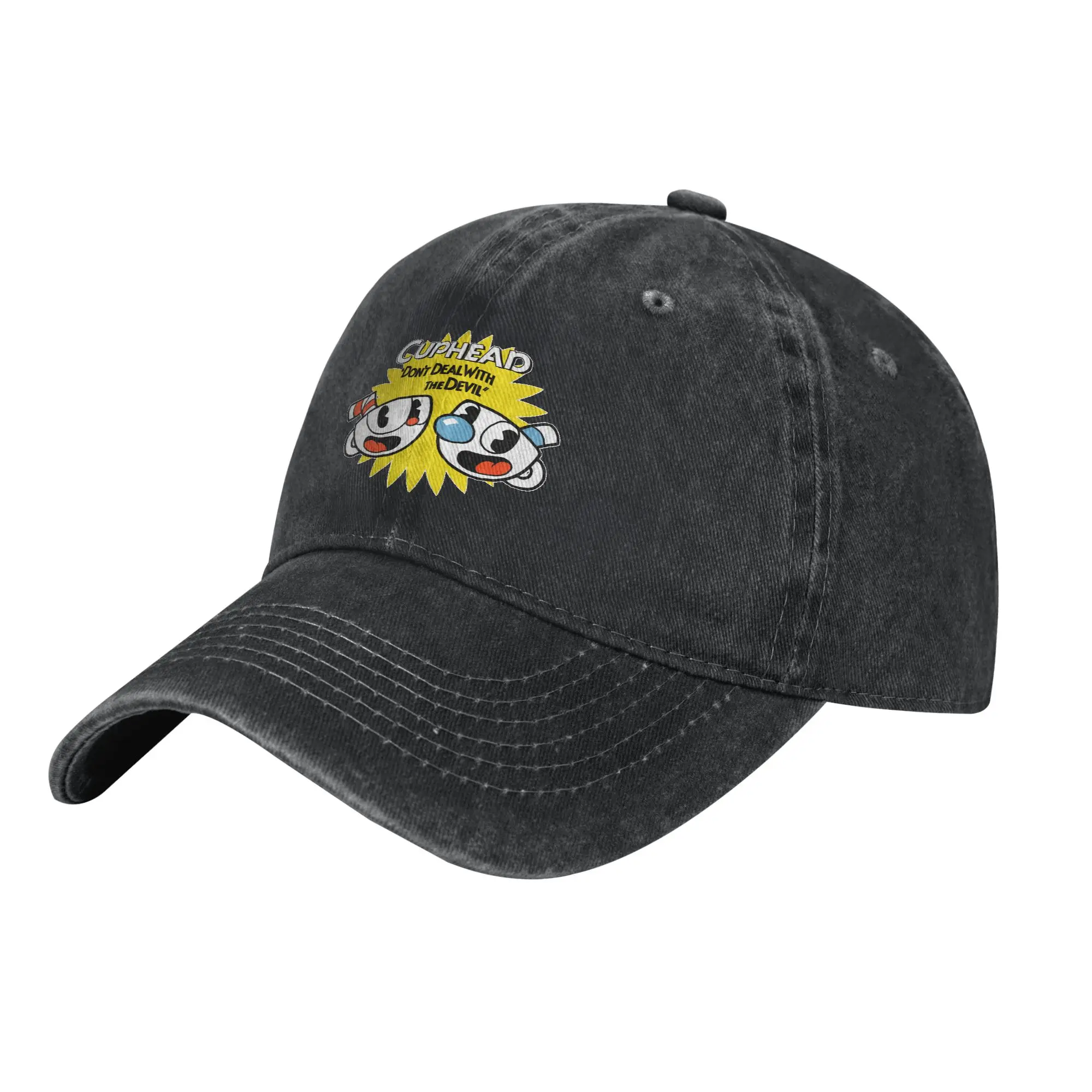 Custom Cupheads Cartoon Baseball Cap for Men Women Adjustable Mugmans Game Dad Hat Sports