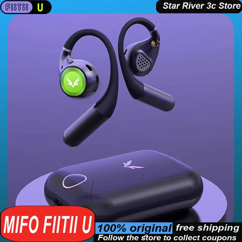 Mifo FiiTii U Wireless Earphones Bluetooth Long battery life bone conduction Ergonomic lightweight Sports learning headphones