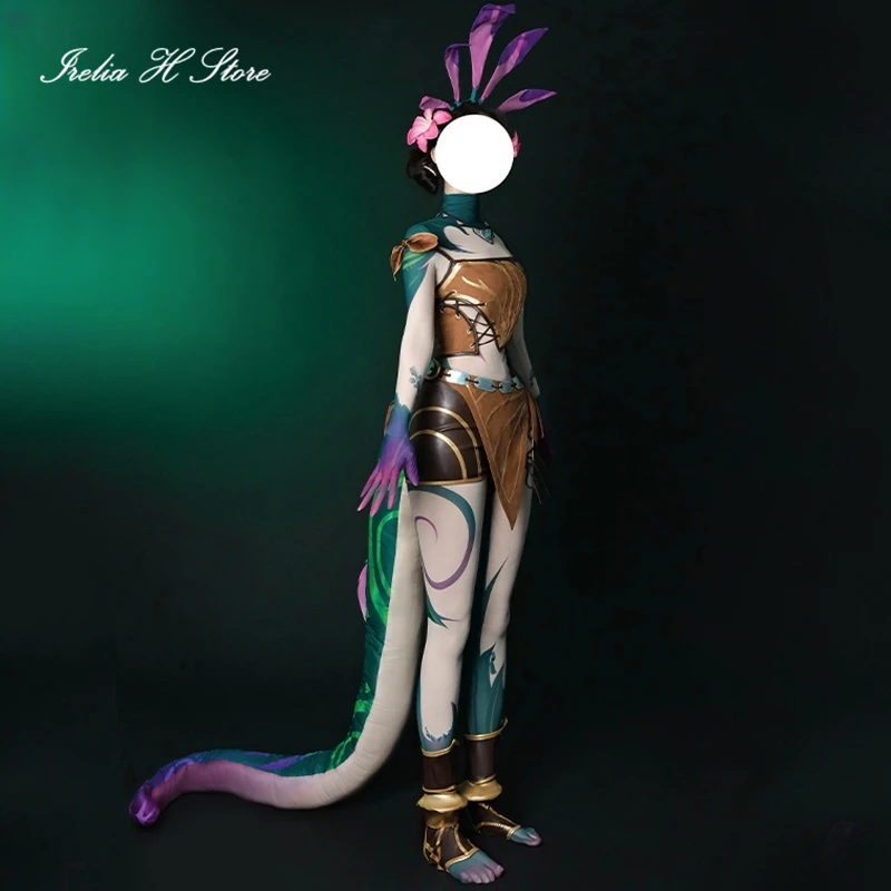 Irelia H LOL Neeko 코스프레 의상 애니메이션 호기심 많은 카멜레온 Neeko 정장 할로윈 의상 여성