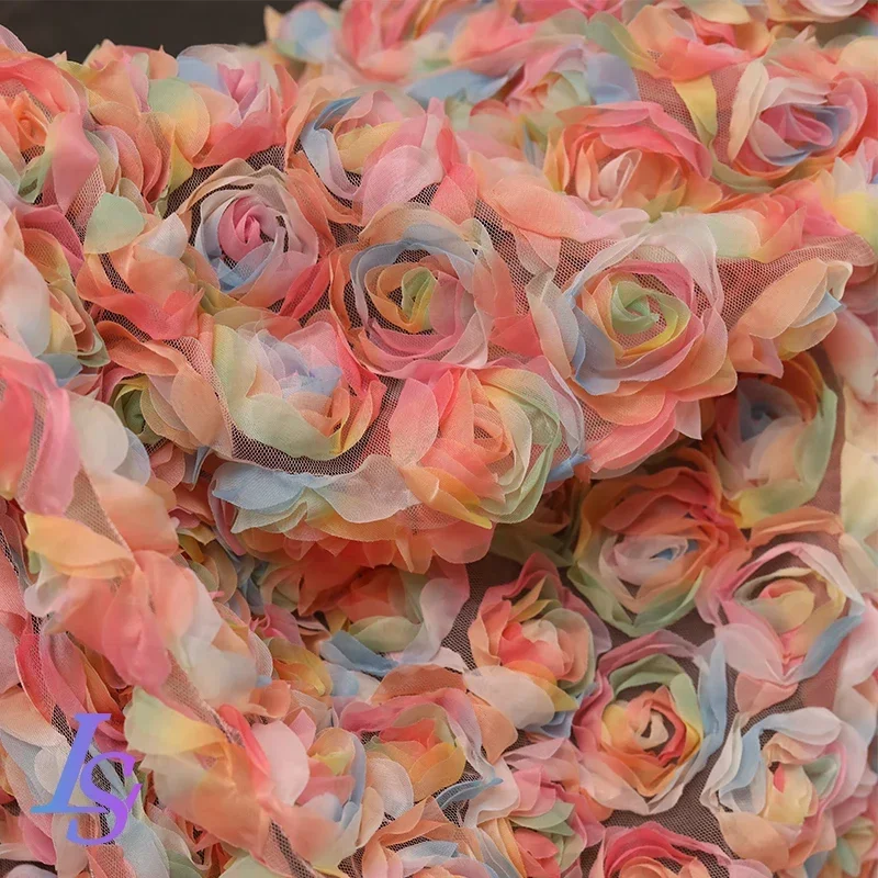 

Рельефная роза, жаккардовая ткань, текстура, вышивка для украшения платья, ткань для одежды для шитья, полиэстер «сделай сам», материал