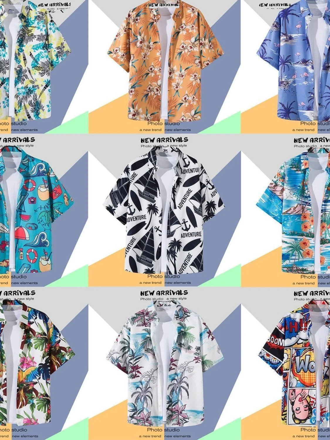 Hawaii Ice Silk Beach Floral Shirt Short Sleeve Men Summer Vacation Clothing Southeast Asia Style Loose Fit Printed Cotton Shirt