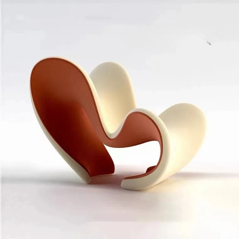 Nordic Creative FRP Special-shaped Love Shaping Leisure Chair Bow Chair Lazy Reclining Chair - Image 2