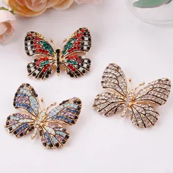 Rhinestone Butterfly Brooch, Glittering , Multi-color Optional, For Women Small Gift