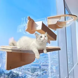 Wall Type Cat Climbing Frame Tree Post Cat Jump Platform Condos Goods for Cats Toy Scratcher Cat Hiding House Beds and Furniture