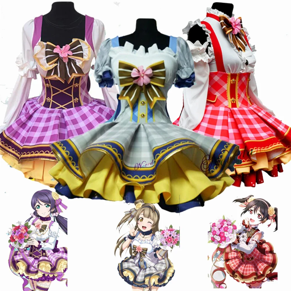 

Lovelive Flower Bouquet Cosplay Nico Kotori Tojo Maki Eli Ayase Nozomi Hanayo Lolita Dress Love Live Uniform Cosplay Costume