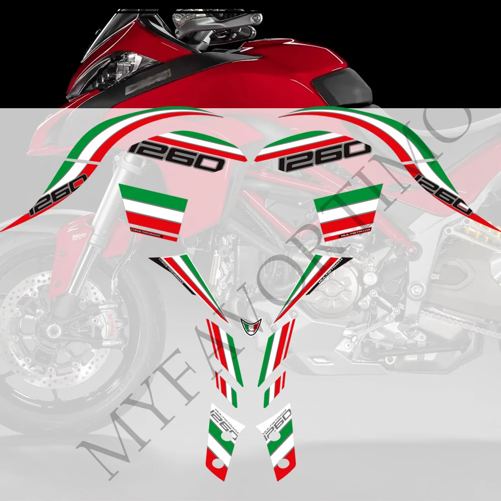 

Motorcycle Stickers Decals Tank Pad Grips Gas Fuel Oil Kit Knee Protector For Ducati MULTISTRADA 1260 S 1260S