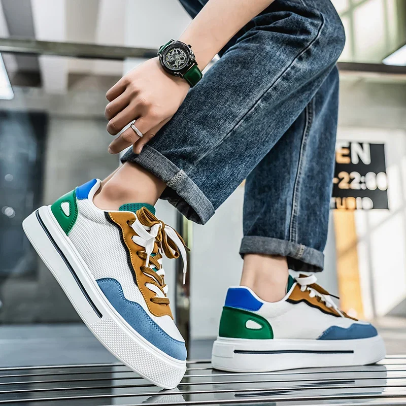 

LiveDay Summer fashion Breathable Sneakers Soft Casual Comfortable non-slip Synthetic Leather Fabric Version Casual Shoes