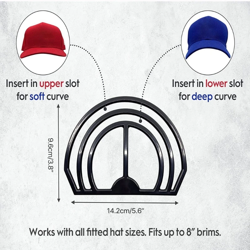 Durable Hat Brim Bender Convenient Cap Shaper Adjustable Baseball Hat Customization Tool Easy to Use Caps Brim Adjuster 87HA