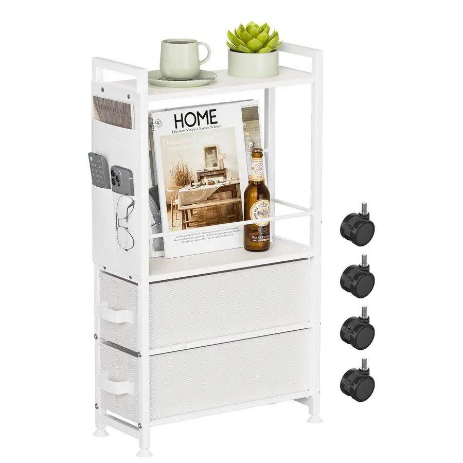 

Узкие приставные столики для небольших помещений, тонкая прикроватная тумбочка с ящиками и колесиками, узкий столик-подставка для журналов