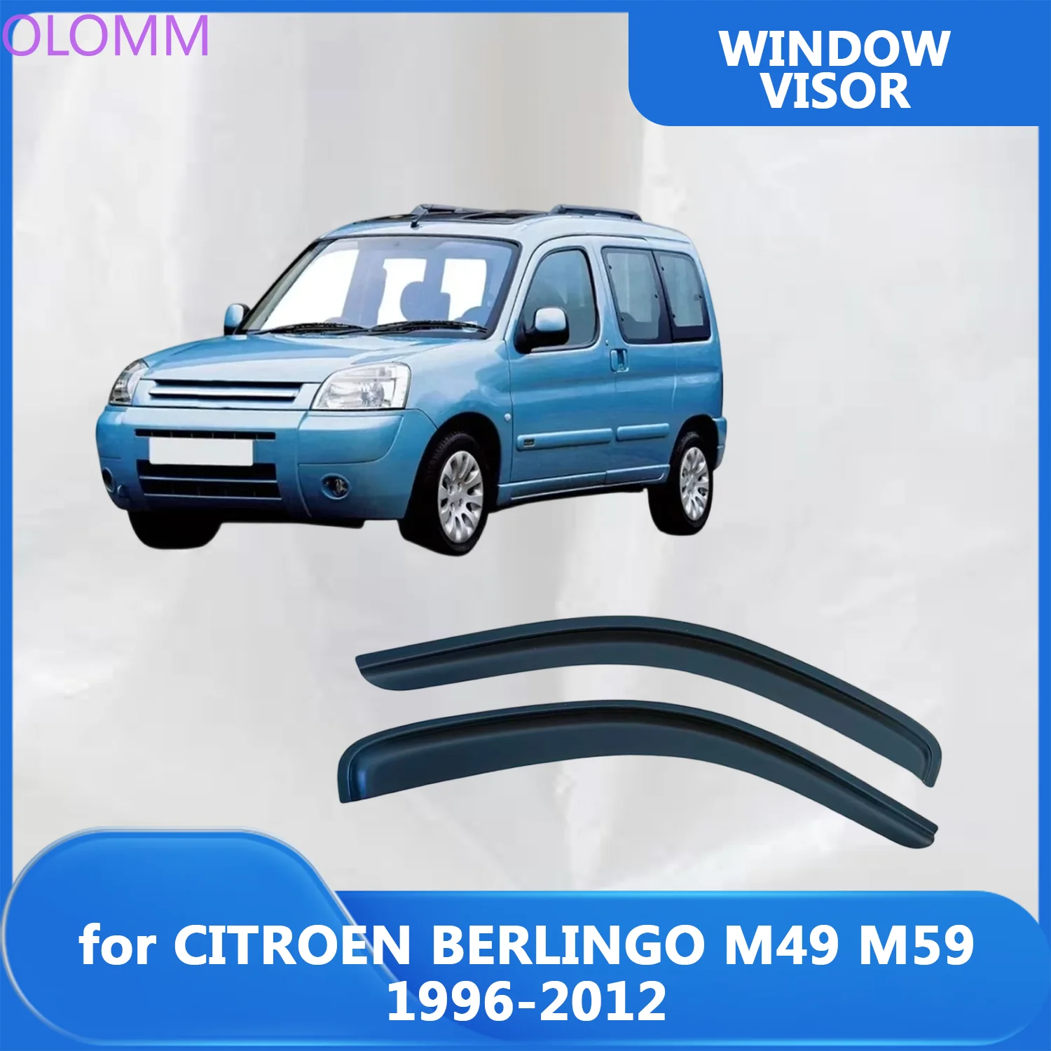 Для CITROEN BERLINGO M49 M59 1996-2012: Ветровики, дефлекторы окон, защита от дождя, козырьки на двери