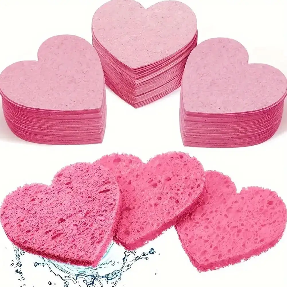 5pcs Cleansing Sponges Face Scrubber Sponge Compressed Facial Exfoliation Sponge Makeup Removal Sponge Pad