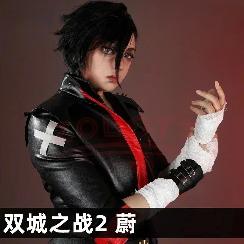 جديد Arcane2 LOL Vi أزياء تنكرية PU سترة جلدية شعر مستعار للعبة لعبة LOL Black Vi زي حفلة الهالوين مجموعة كرنفال الإناث