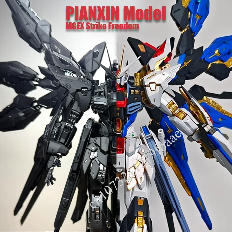 

In Stock PIANXIN Strike Freedom MG 1/100 MGEX Action Figure Assembly Model Kit Midnight Coating Model Mecha Toys Kids Gift