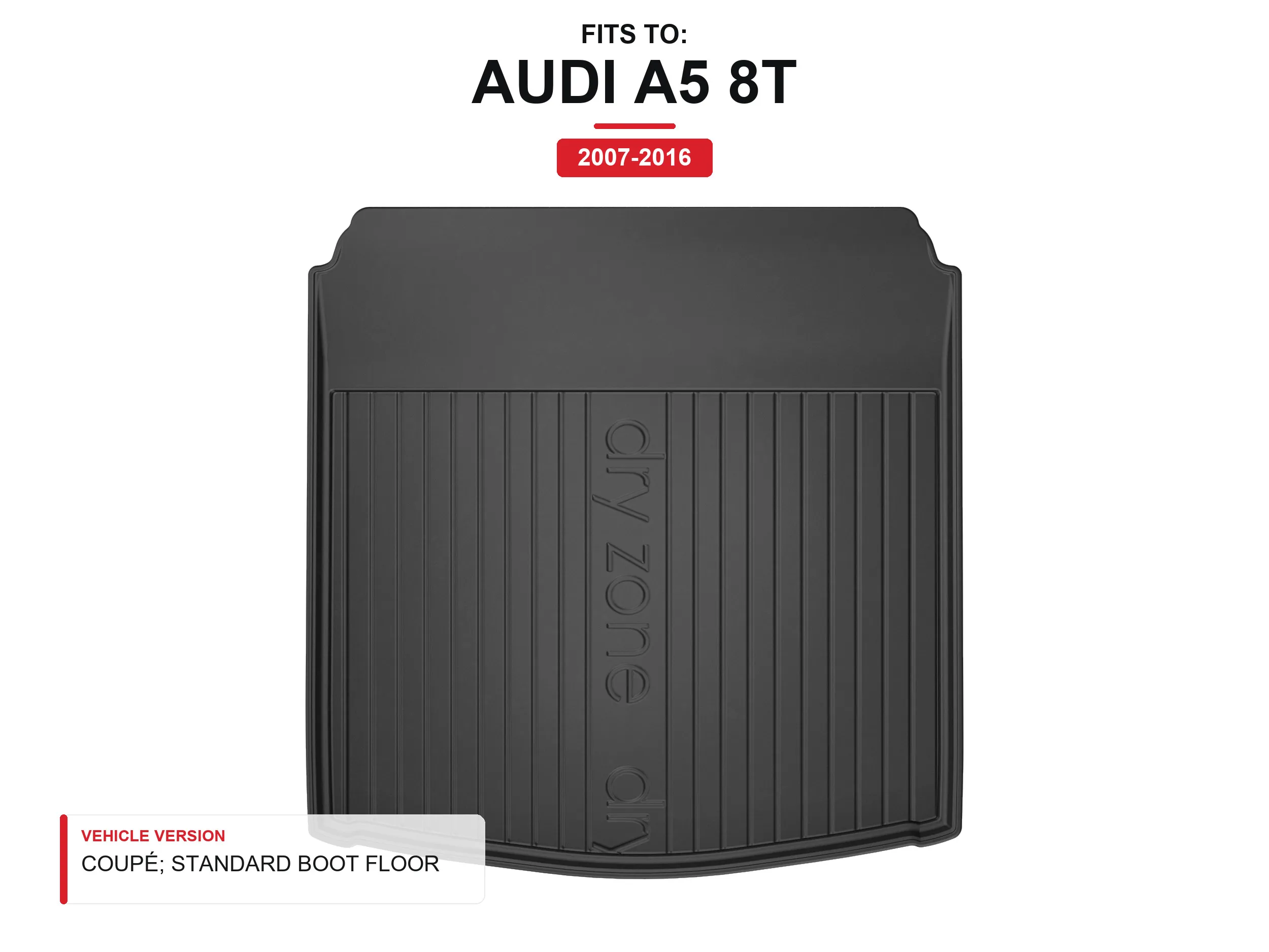 Tpe Dryzone kofferbakmat voor: Audi A5 8t 2007-2016 Coupé