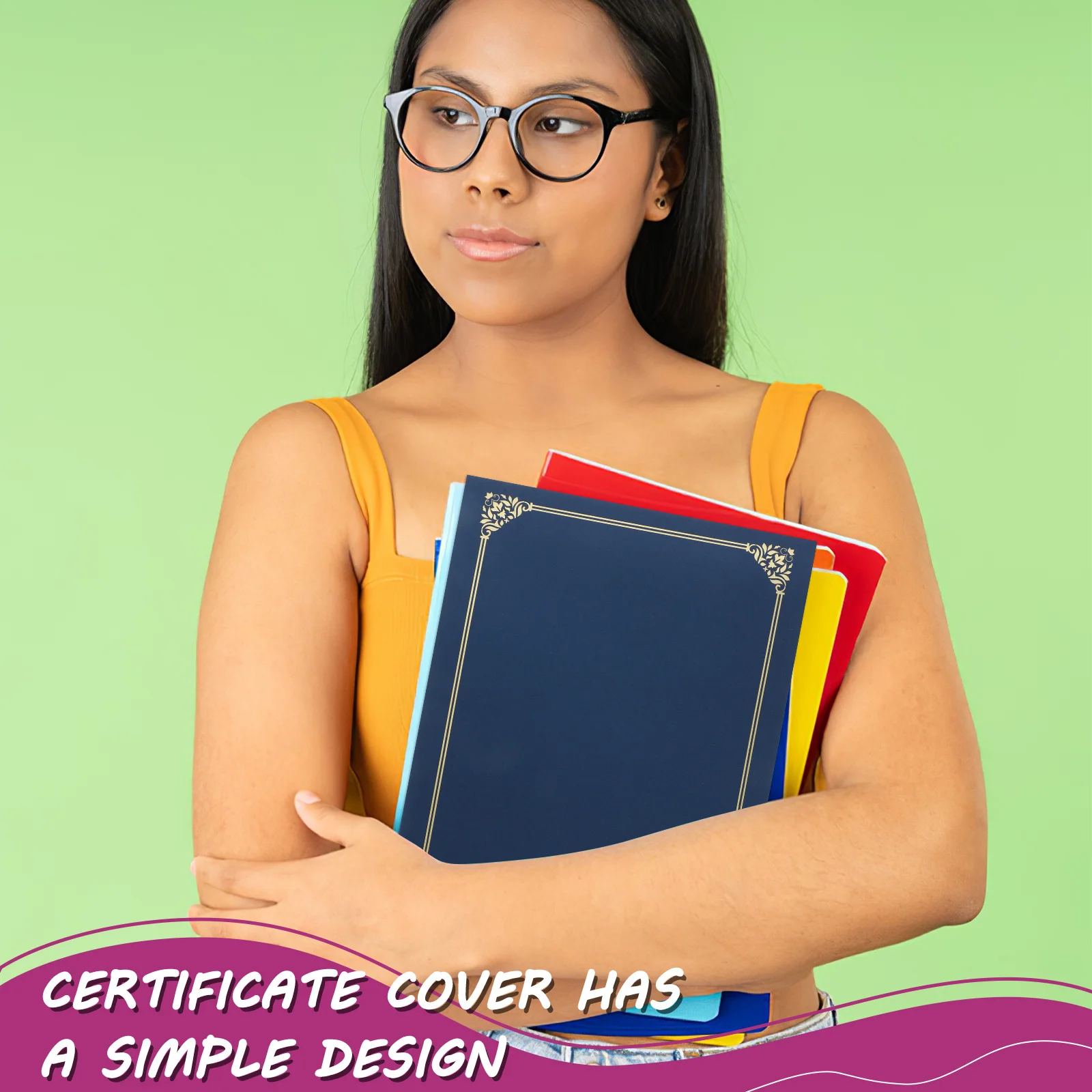 

10Pcs Certificate Protective Cover Paper Diploma Holder Report Certificate Award Presentation Folder Diploma Holder