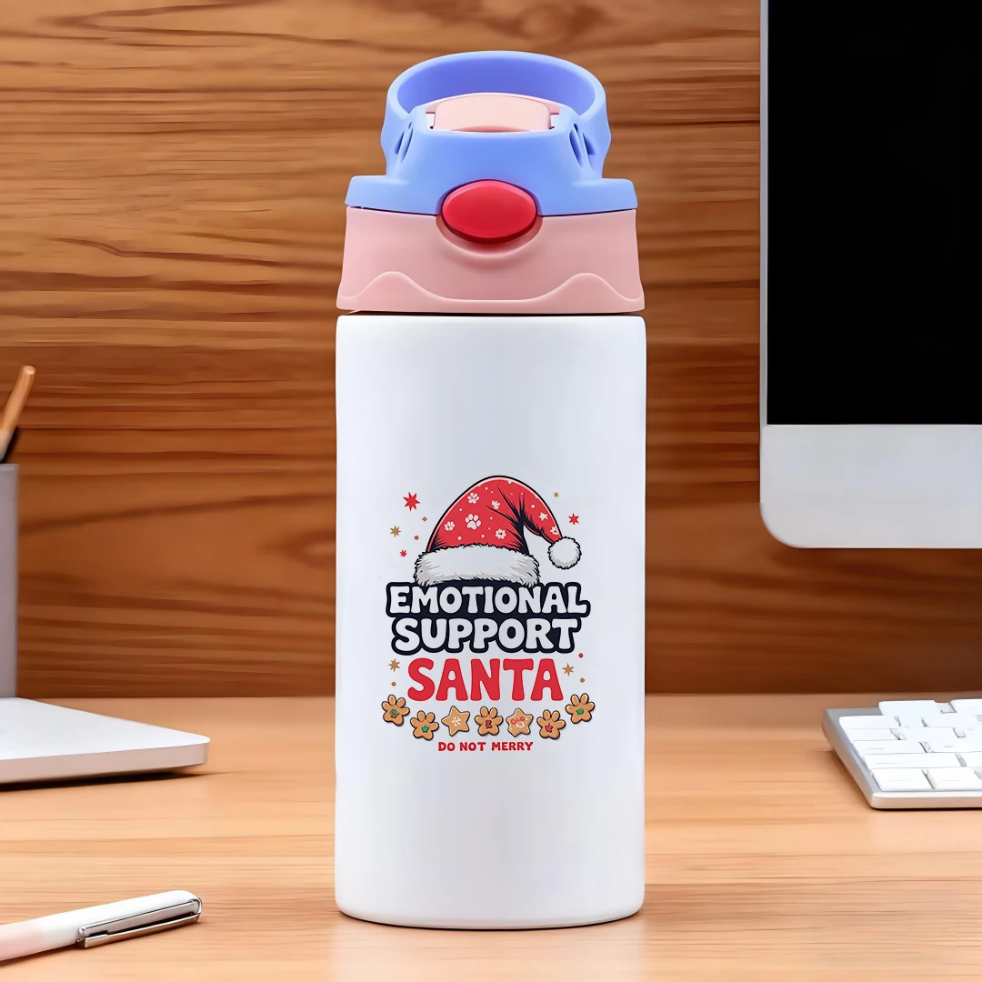 304 الفولاذ المقاوم للصدأ كوب معزول رائعتين قبعة عيد الميلاد شكل الأطفال كوب بقشة هدية الكريسماس دعم عاطفي سانتا ايدي