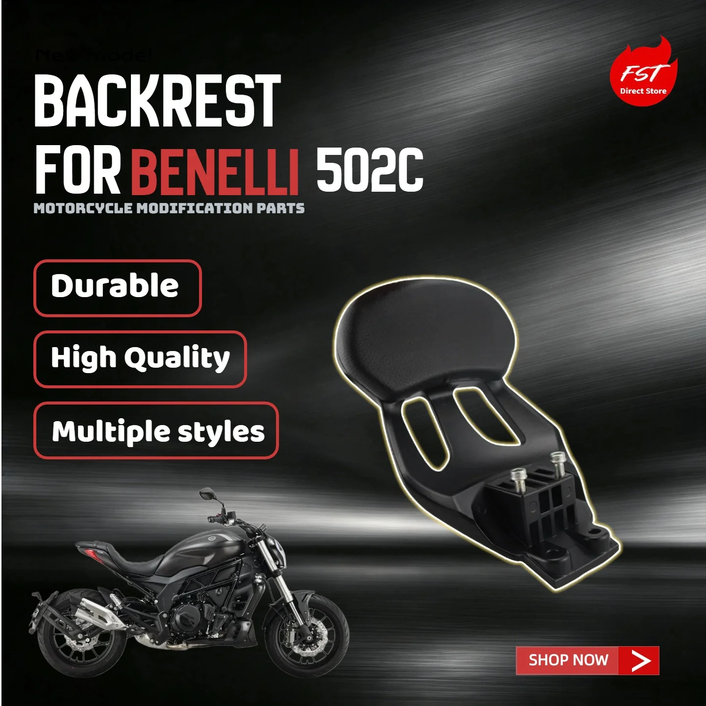 For Benelli 502C Rear Passenger Backrest Motorcycle Modified Accessories