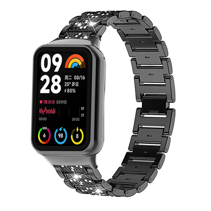 Metalowy pasek do inteligentnego zegarka Mi Band 8 Pro Akcesoria do zegarka xiaomi miband 8 pro Pasek do zegarka mi band 8 pro Diamond link