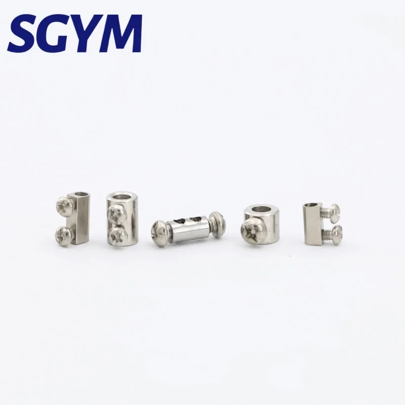 1.2/1.5/2/3mm Steel Wire Rope Buckle Adjustable Telescopic Double hole Thread Locker Tightens DIY Lamp Hanging Code Accessories