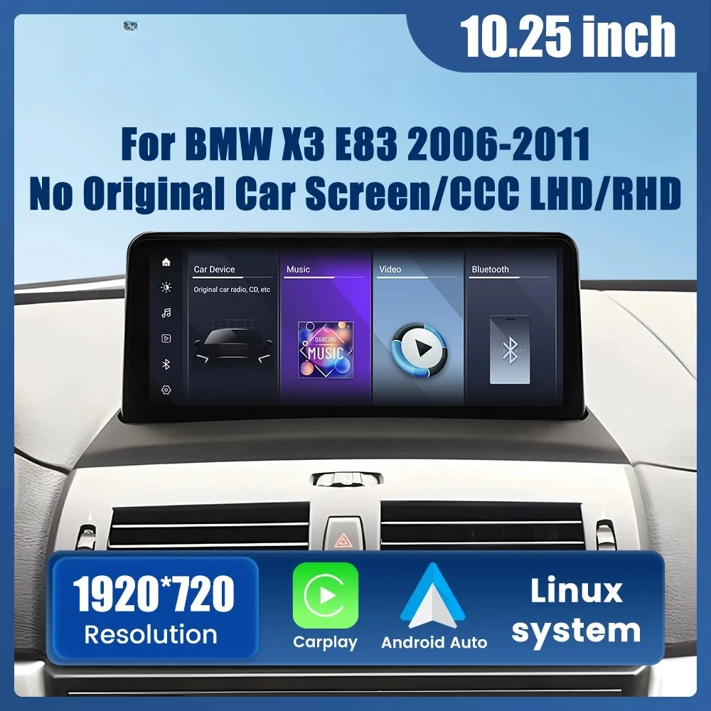 10.25” Car Radio，BMW X3 E83 2006-2011 CCC System GPS Navigation Multimedia Display Head Unit Touch Screen Video Player