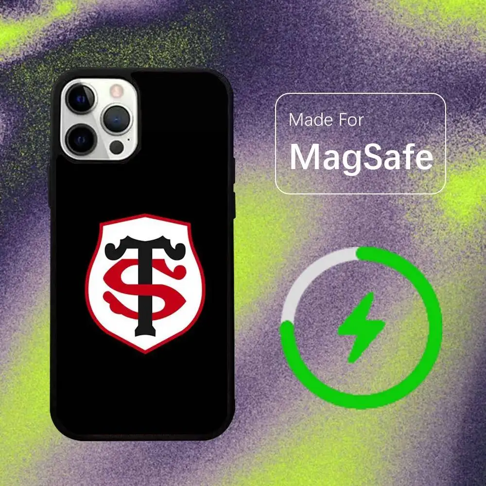 Stade-Toulousain Phone Case For iPhone 16,15,14,13,12,11,Pro,Max,Plus,Mini,SE Rugby French Magsafe Magnetic Wireless Charging