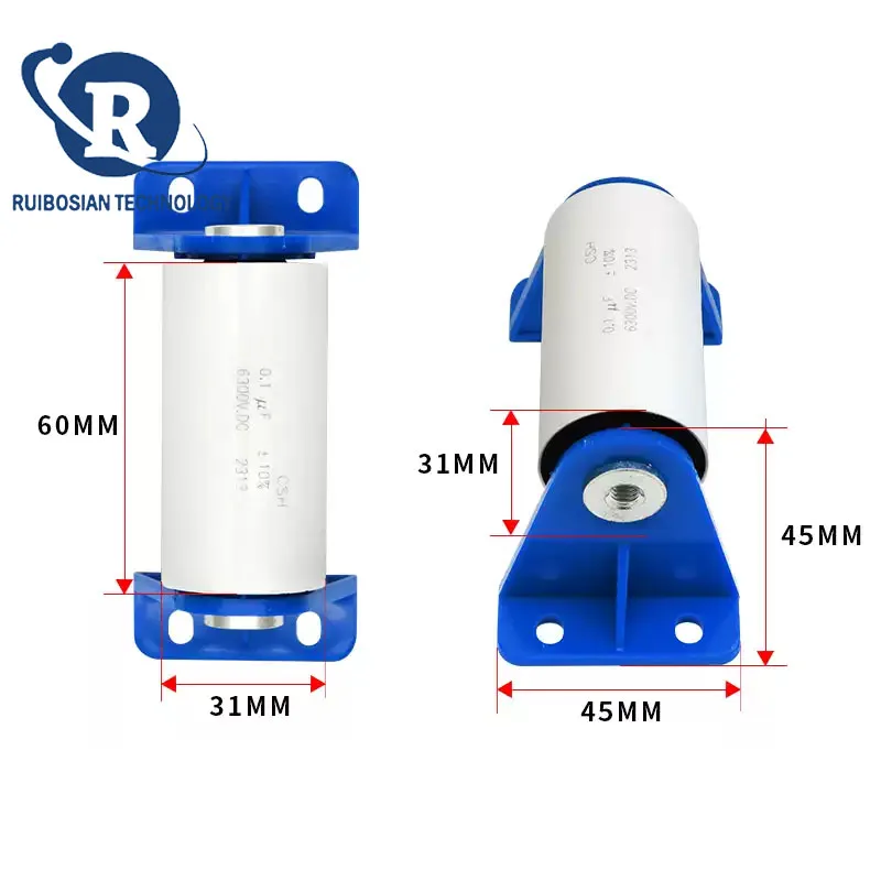 0.1UF 0.22UF 6300VDC Zero-sensitive thin-film thyristor IGBT Absorption capacitor resistant to high voltage
