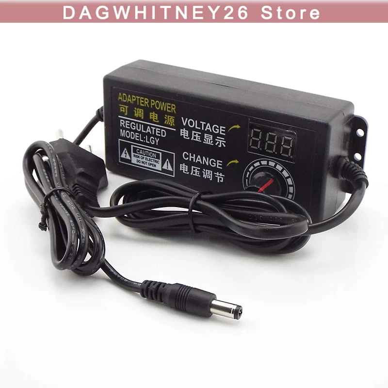 

Display Screen Universal Adjustable AC DC 3-12V 5A 60W Power Adapter LED Strip Light Driver Adaptor CCTV