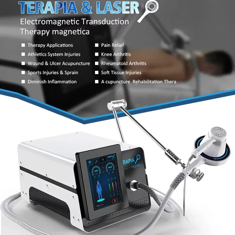 

Physio Magneto Plus Laser Therapy 808NM Super Transduction Pulse Electromagnetic Field EMTT Extracorporital Machine