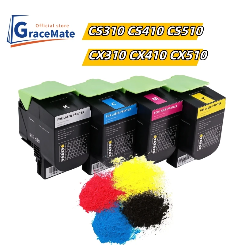 1PCS 4K/3K Compatible Toner Cartridge for Lexmark CS310n CS310dn CS410n CS410dn CS410dnt CS510de CX310 CX410 CX510