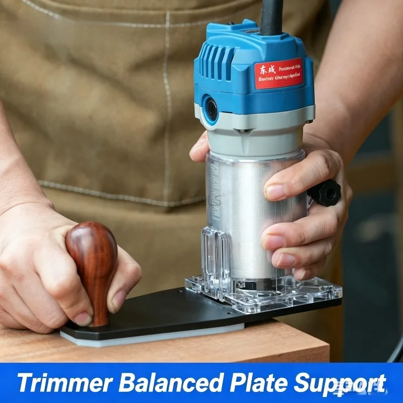 New Trimming Machine Balance Plate Small Router Base Plate for Hand Trimmer Woodworking Inverted Base for Edge Chamfering Tool
