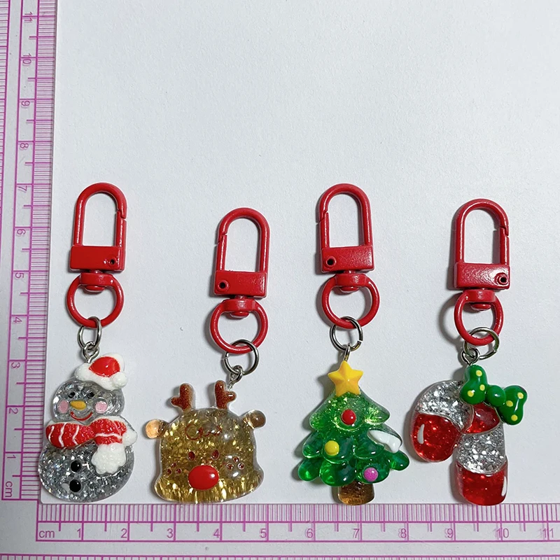 New Christmas Present Cartoon Cute Christmas Keychain Pendant Car Backpack Decoration Gift Christmas Tree Ornaments