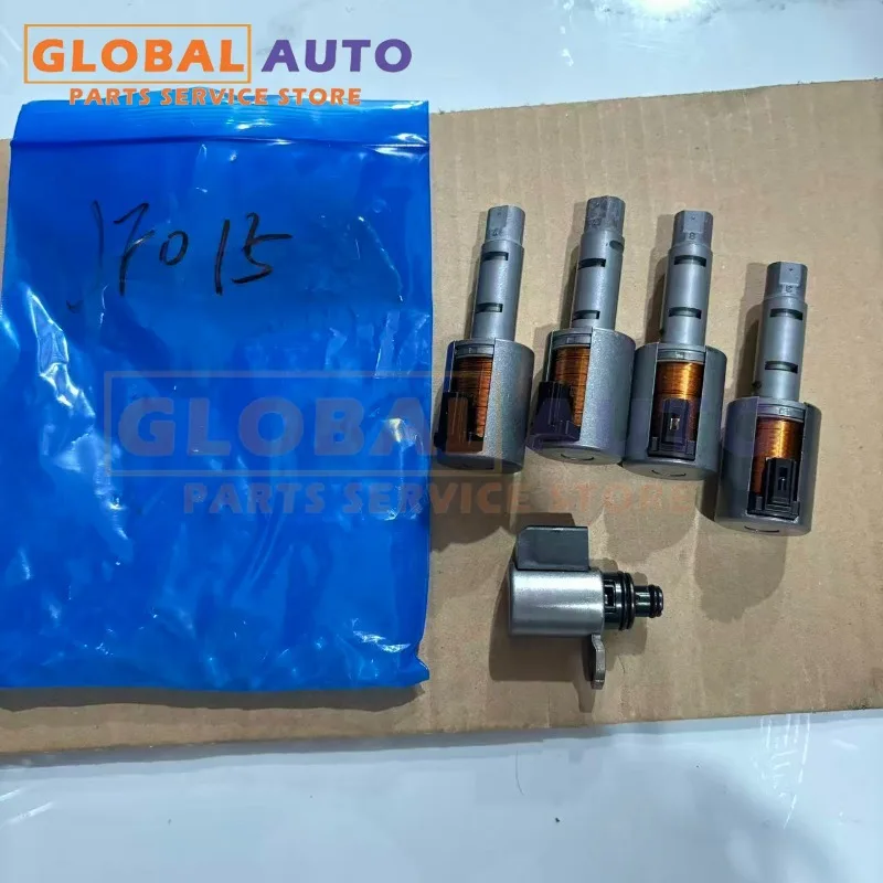 RE0F11A JF015E   Transmission Valve Body Solenoid  CVT Fits For Nissan Note Sentra 12-Up 5PCS （1 set） Automobiles Parts