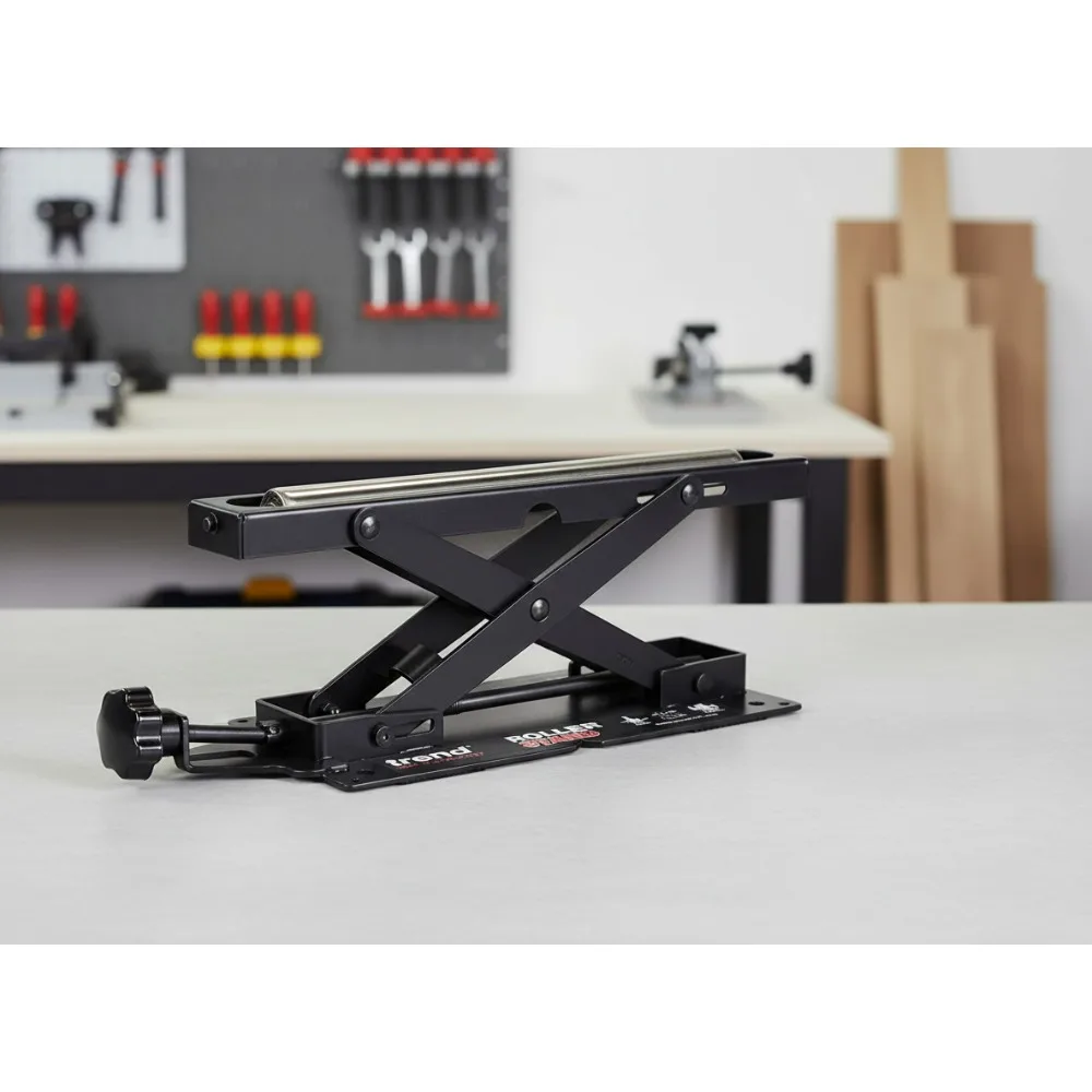 حامل أسطوانة منشار ميتري قابل للتعديل بسعة 140 رطلاً ونطاق الارتفاع من 2 إلى 6.3 بوصة