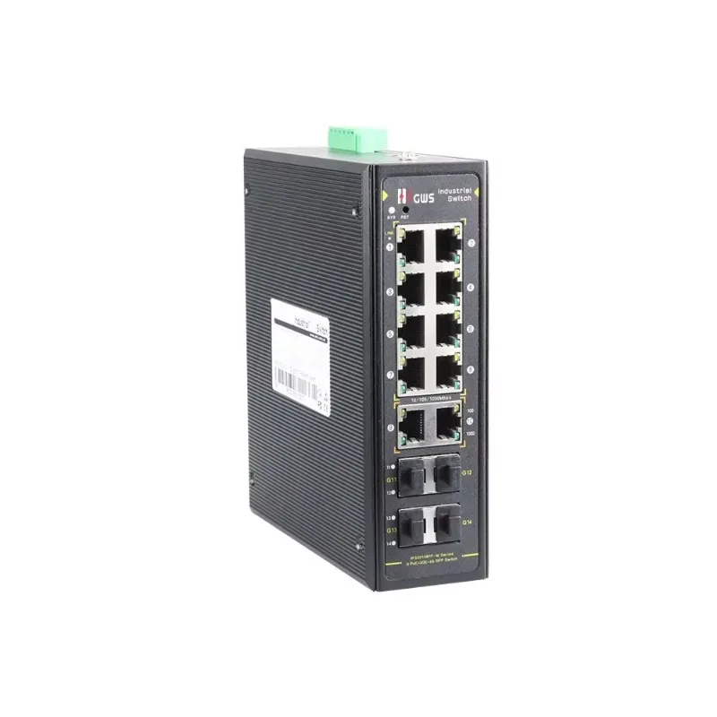 

L2+ Network 10*10/100/1000M RJ45 Ports + 4*100/1000M Uplink SFP Fiber Ports Industrial Ethernet Switch Have VLAN for Management