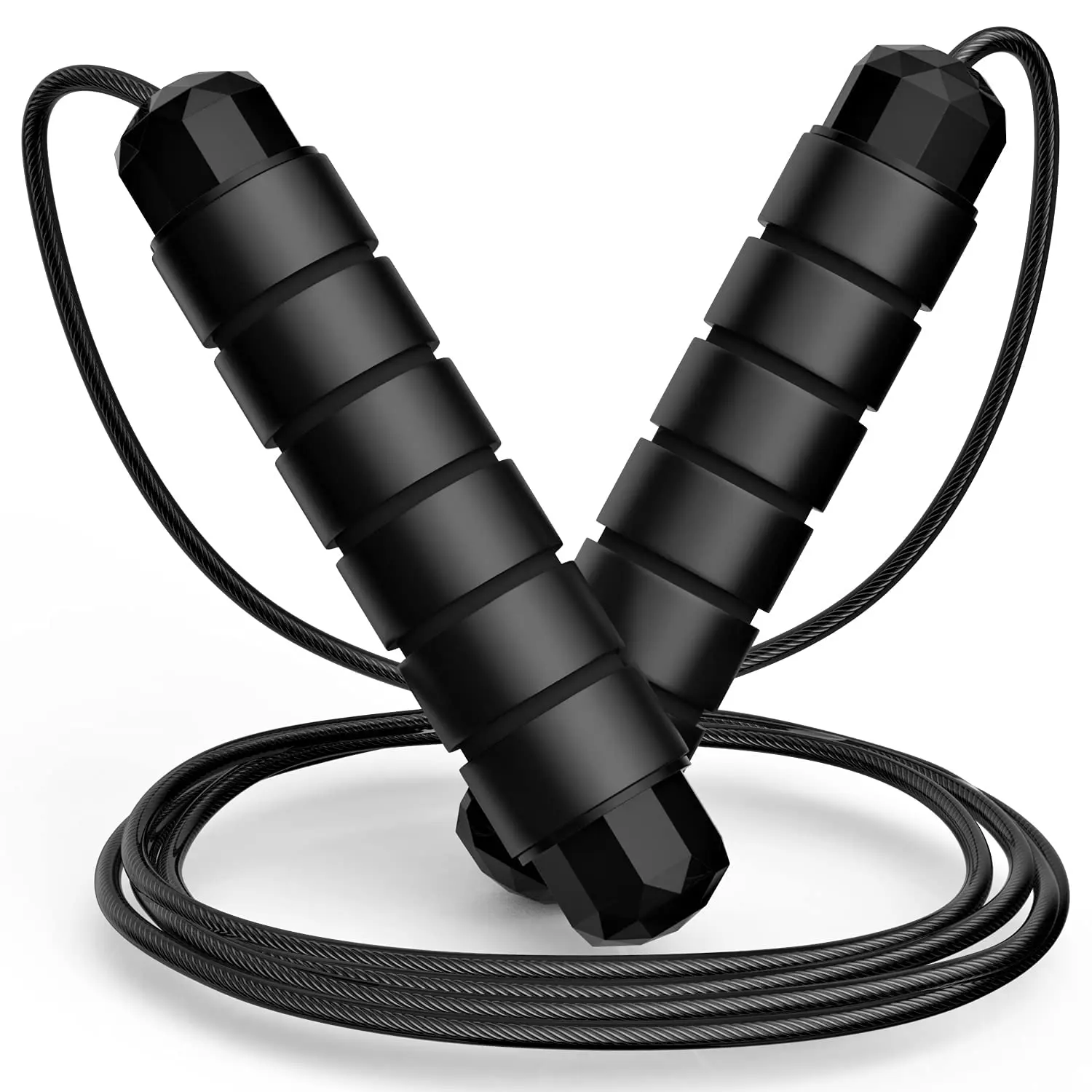 

Custom Logo Heavy-Weighted Speed Jump Rope Home Gym Fitness PVC Wire Speed Jump Rope Training Features Workout
