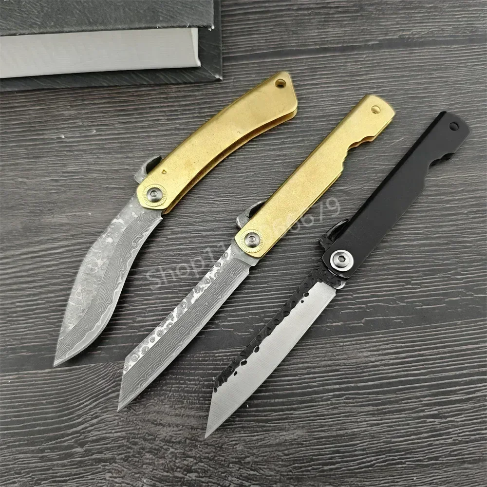 Faca Dobrável de Aço Forjado Higonokami, Afiada, para Atividades ao Ar Livre, Pesca, Escalada, Camping, Defesa, Corte, Caça, Ferramenta EDC