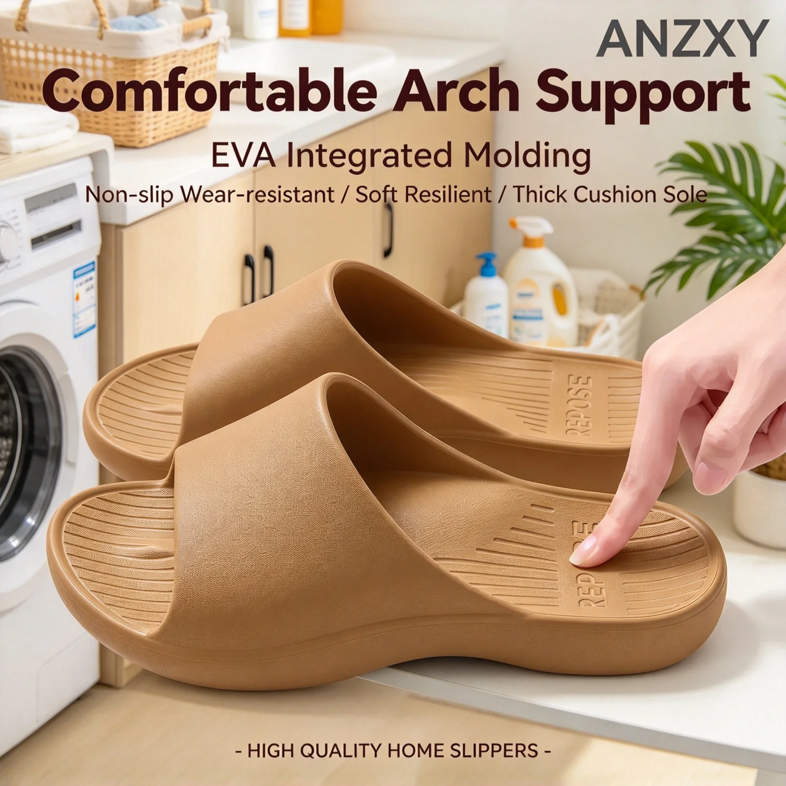 Lightweight and comfortable EVA slide slippers for bathroom bedroom and indoor use unisex for shower hotel and household
