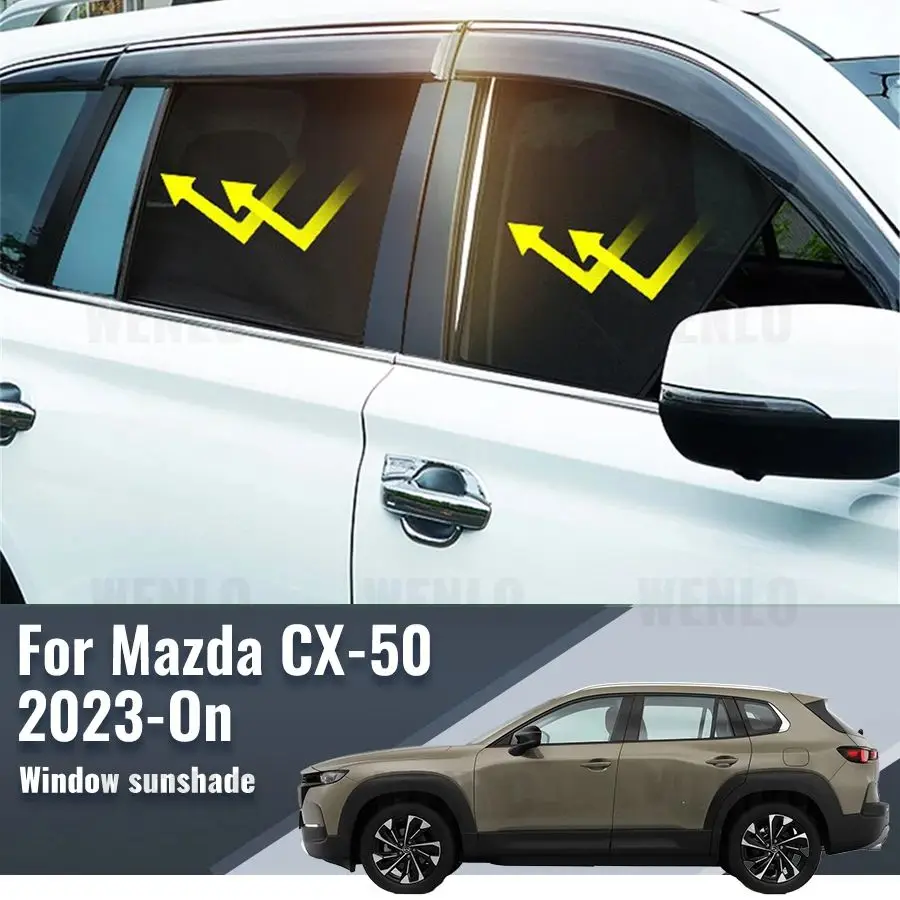 

For Mazda CX-50 CX50 VA 2022 2023 2024 Car Sunshade Visor Front Windshield Frame Curtain Rear Baby Side Window Sun Shade Shield