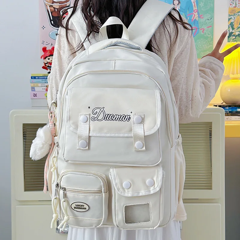 

Japanese Girls Aesthetic Backpack Cute School Bags For Student Teens Girls Pockets Women Laptop Backpack Harajuku