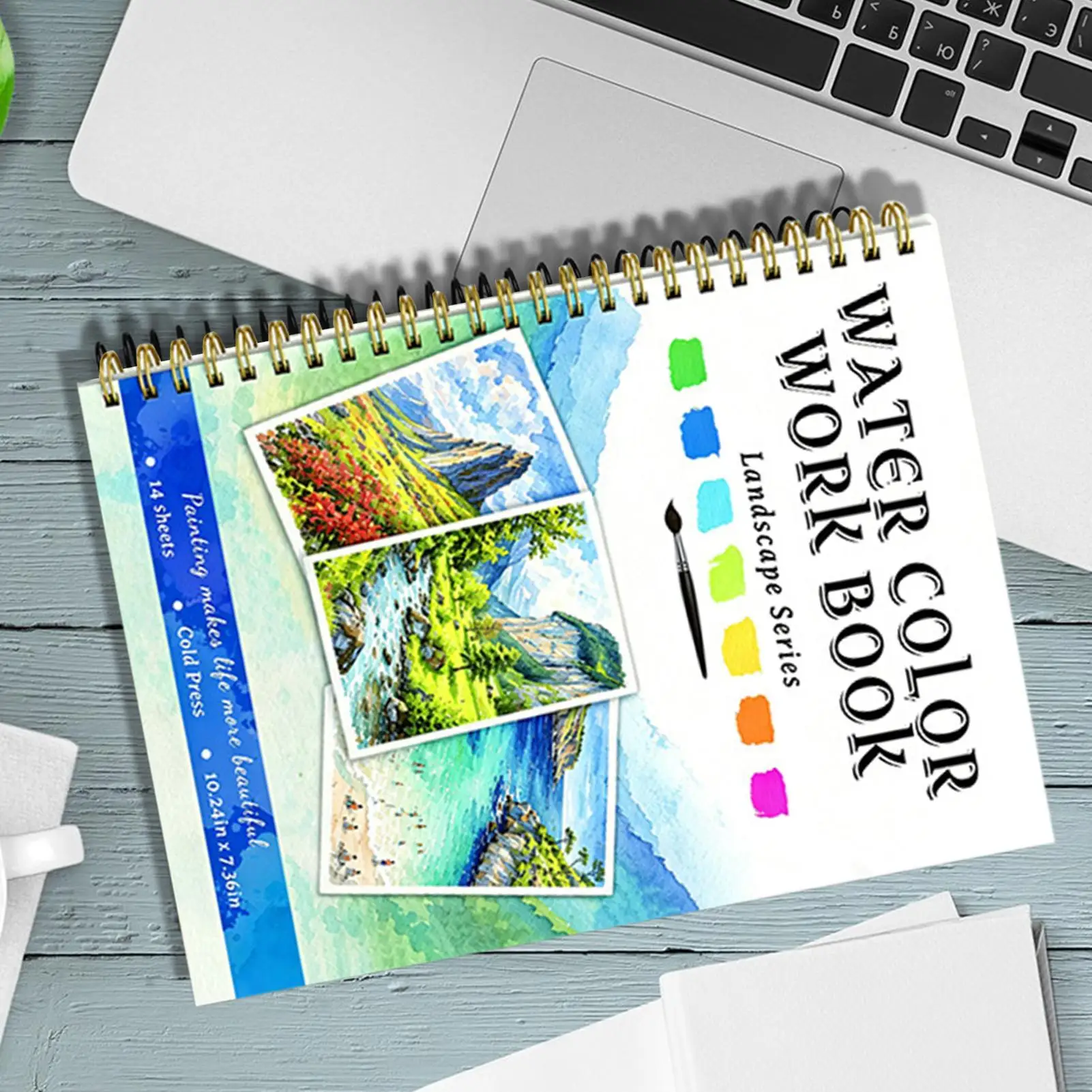 Watercolor Books for Adults Artwork Workbook Watercolor Painting Book for Travel School Home Kids Adults Teens Boys Girls Women