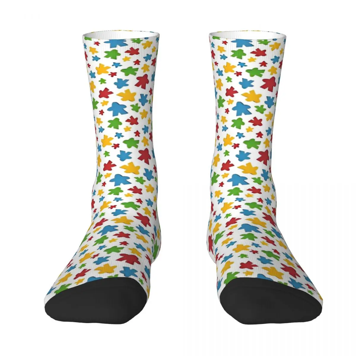 Dark Meeple Pattern Socks Autumn geek Stockings Modern Men Breathable Socks Custom Running Sports Anti Bacterial Socks