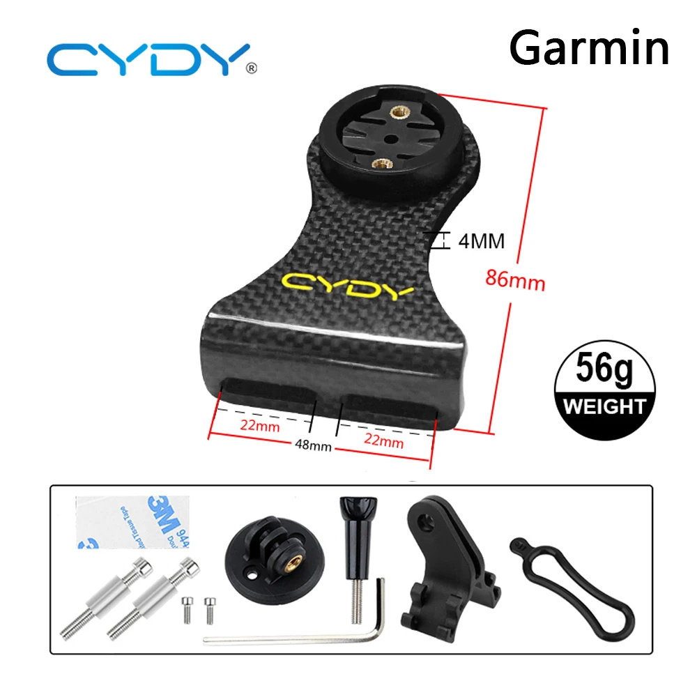 CYDY Carbon Garmin Bryton Wahoo Mount for the Front MTB Bicycle Computer Handlebar with Gropro Lamp Holder Bike Accessories