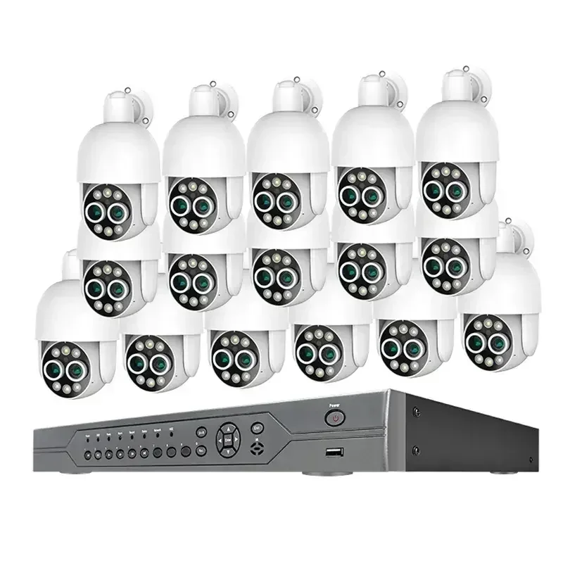 

8mp Zoom Ptz Outdoor Camera dual lens IP cam Full Color Night vison system