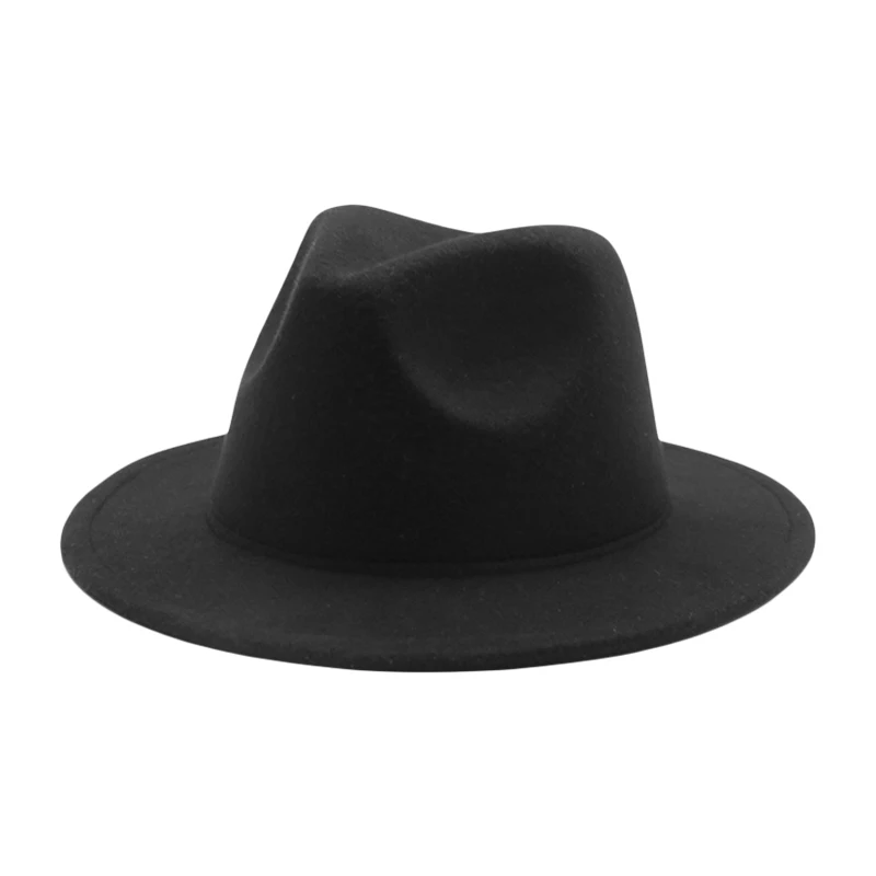 Toddler Kid Solid Color Fedora Hat Children Jazz Hats Classic Wide Brim Panama Dress Hat for Boys Girls Clothes Accessories