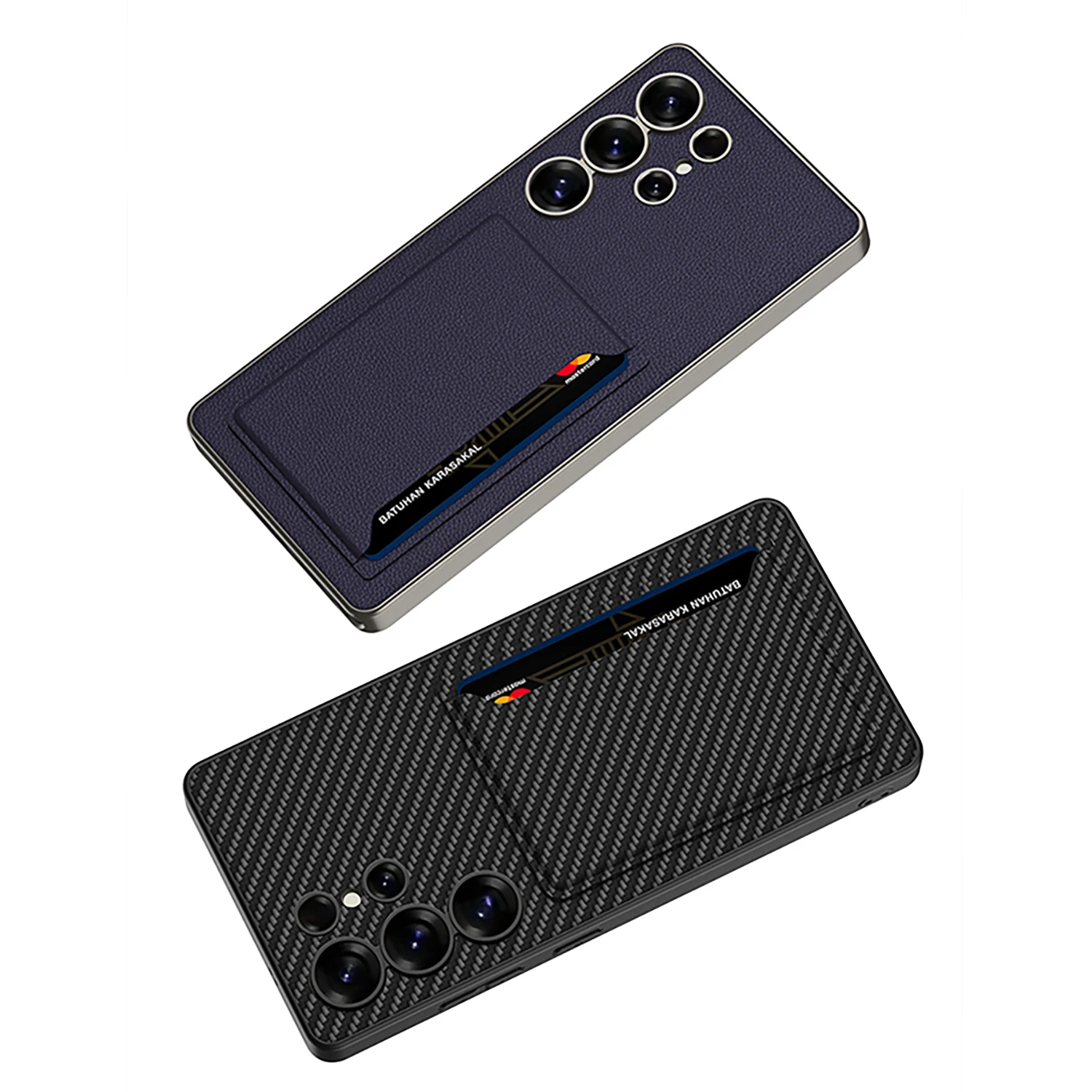 Luxury PU Leather Hard PC Shockproof Phone Cover for Samsung Galaxy S25 Ultra Case with Card Bag