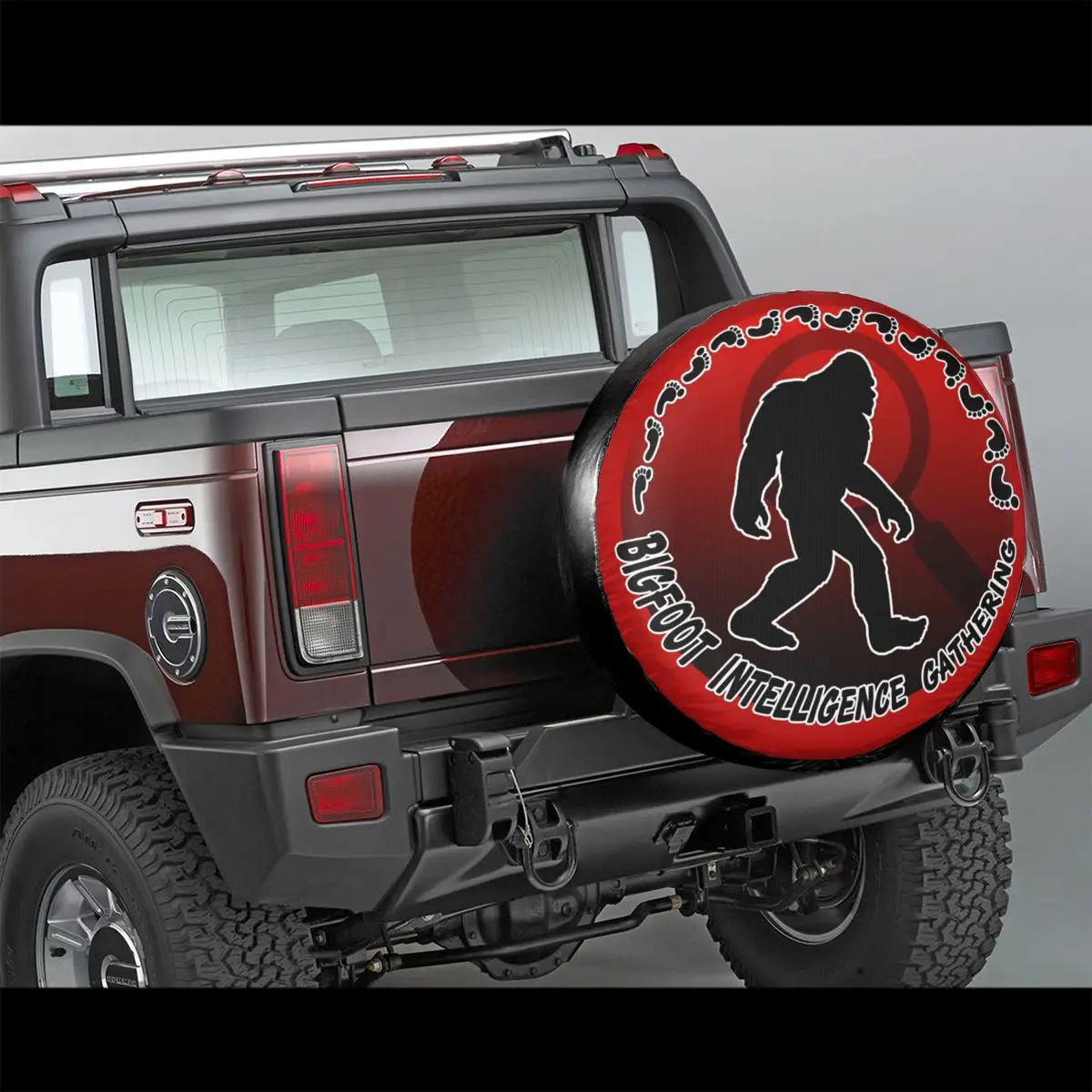 Bigfoot Intelligence Gathering Spare Tire Cover for Jeep Mitsubishi Pajero Custom Sasquatch Car Wheel Covers 14